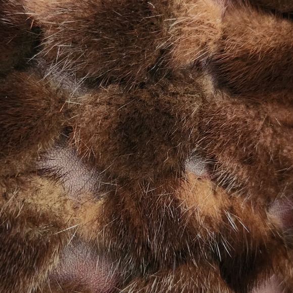 NWT Genuine Mink Fur Real Fox Fur Leather Coat  Only One Available - Picture 7 of 13
